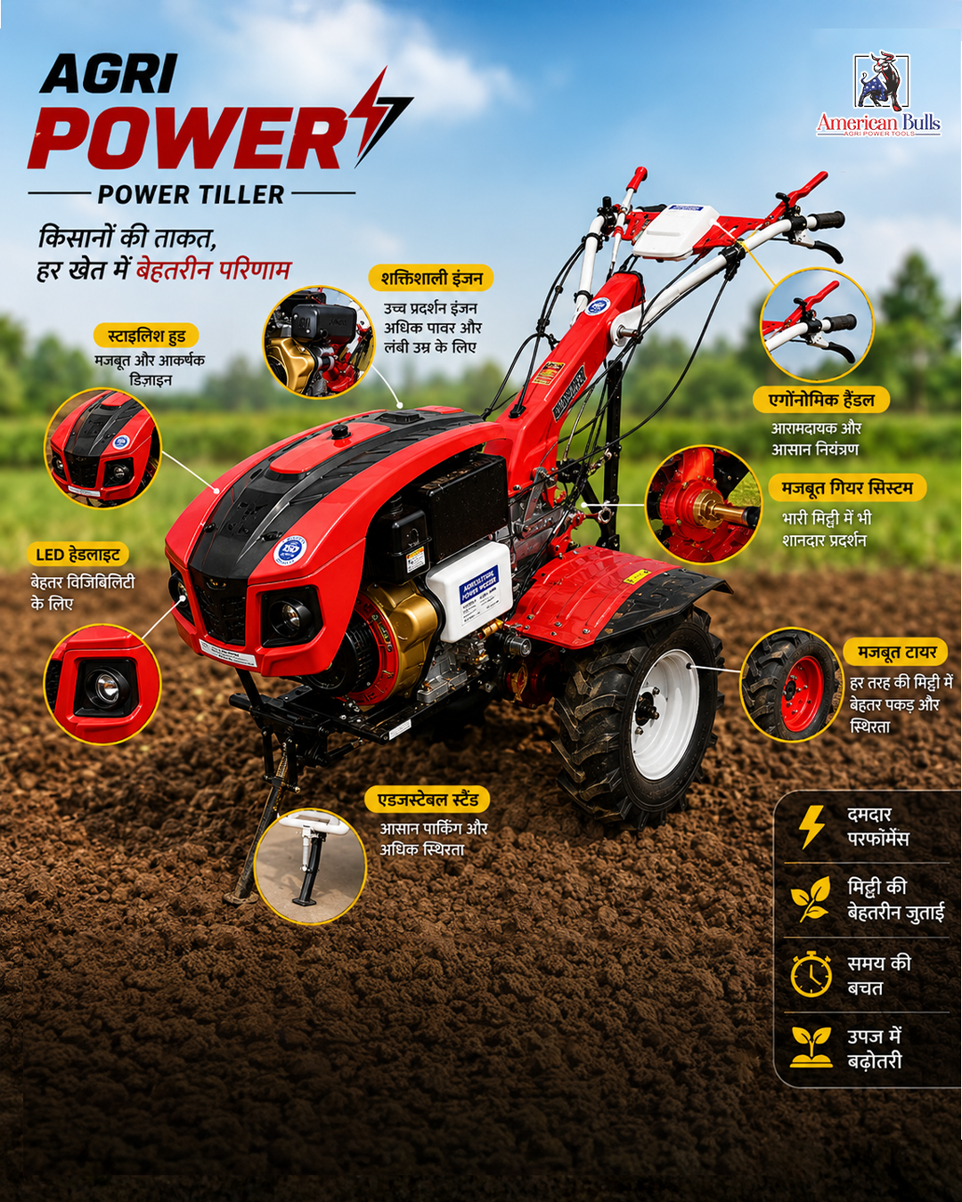 10HP Power weeder 173F KAMA deisel light(1200kh) [pw-kh-1200]