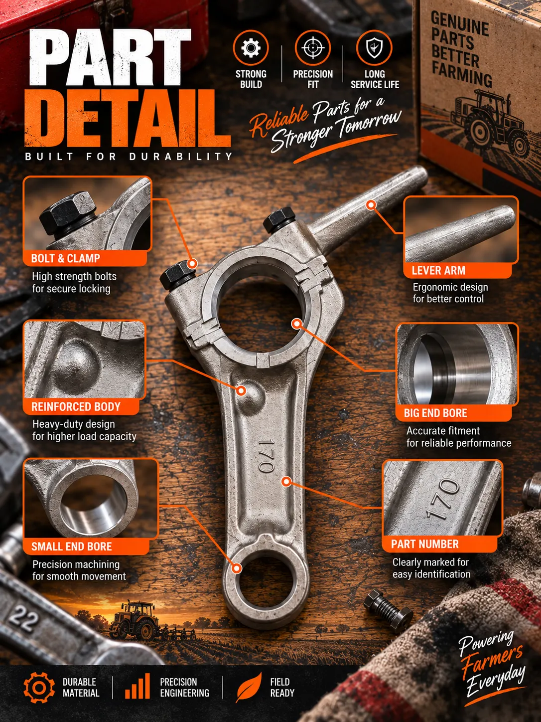 7HP Petrol Engine Connecting Rod