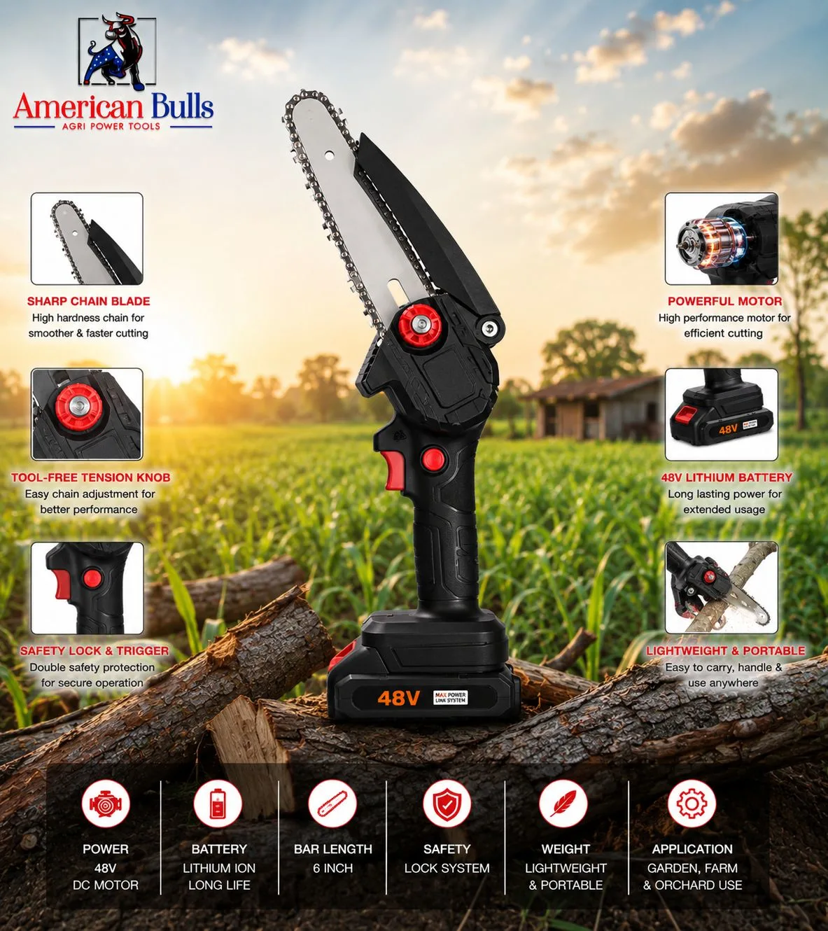 CORDLESS CHAIN SAW 48V [CS-48V]