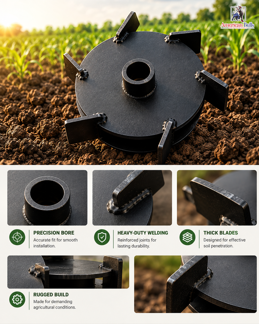 TILLER ATTACHMENT BLADES 10" SET [TB-10']